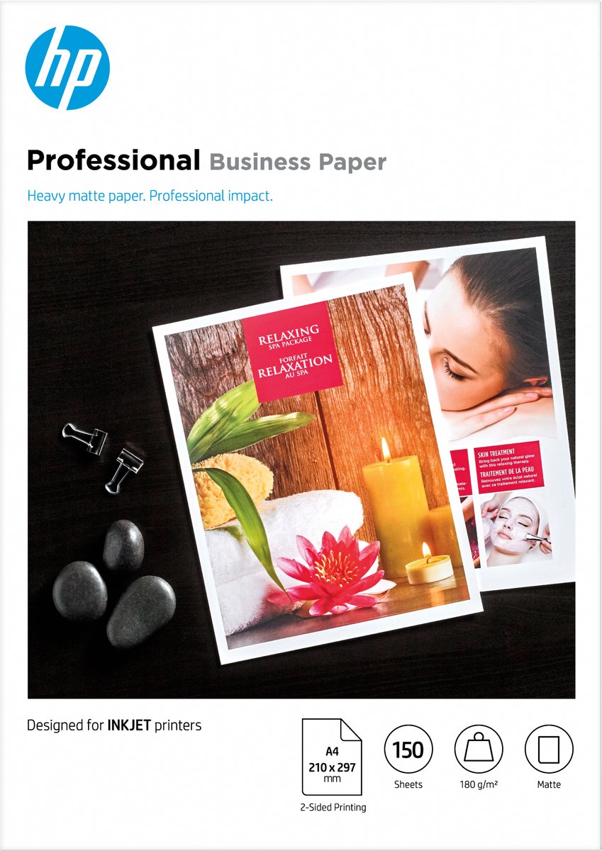 HP Inkjetpapier 7mv79a a4 180gr mat