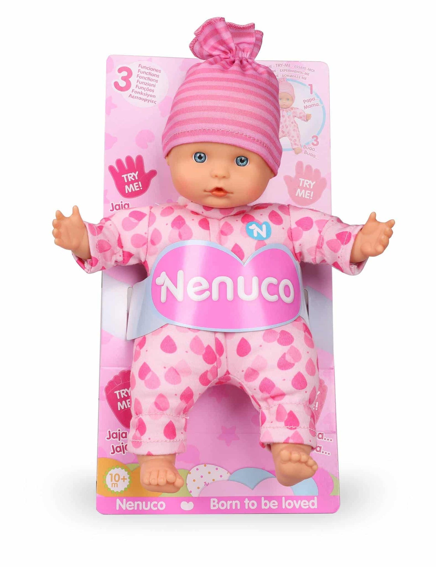 Famosa Nenuco zachte babypop met 3 functies ongeveer 25 cm groot