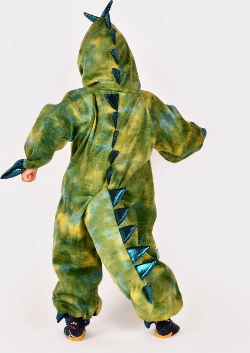Den Goda Fen verkleedkledij dinosaurus - kostuum - 3-4 jaar - groen