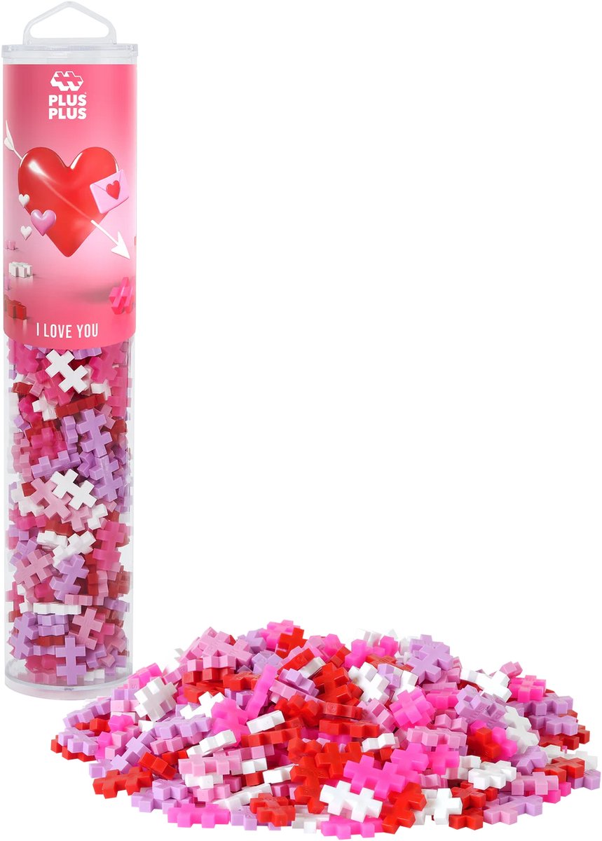 Plus-Plus i love you mix 240 delige bouwset – 4330 – bouwspeelgoed – constructiespeelgoed – set met bouwstenen – vanaf 5 jaar