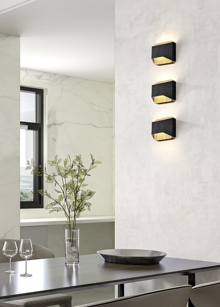 TRIO arino - wandlamp - zwart mat - incl. 1x smd 4,3 w - osram lichtbron - verlichting omhoog en omlaag - dimbaar met schakelaar - wandmontage - lichtbron niet vervangbaar