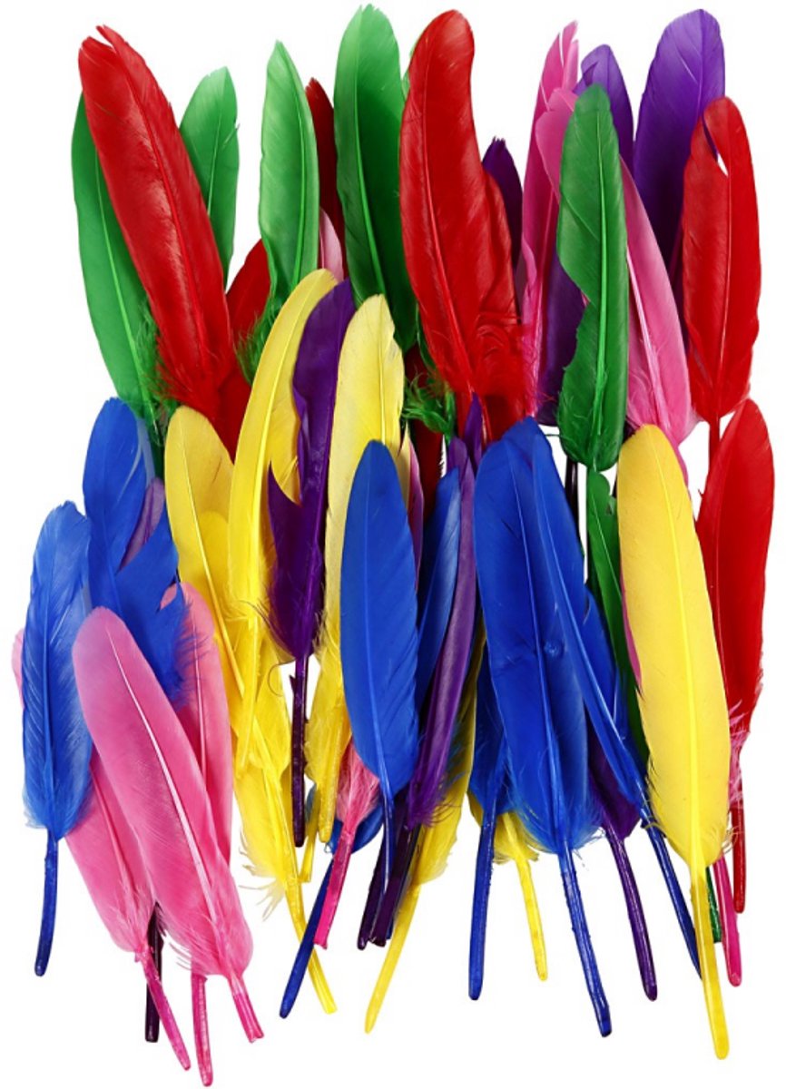 Creativ Company Cc veren gekleurd 13 cm 48 stuks