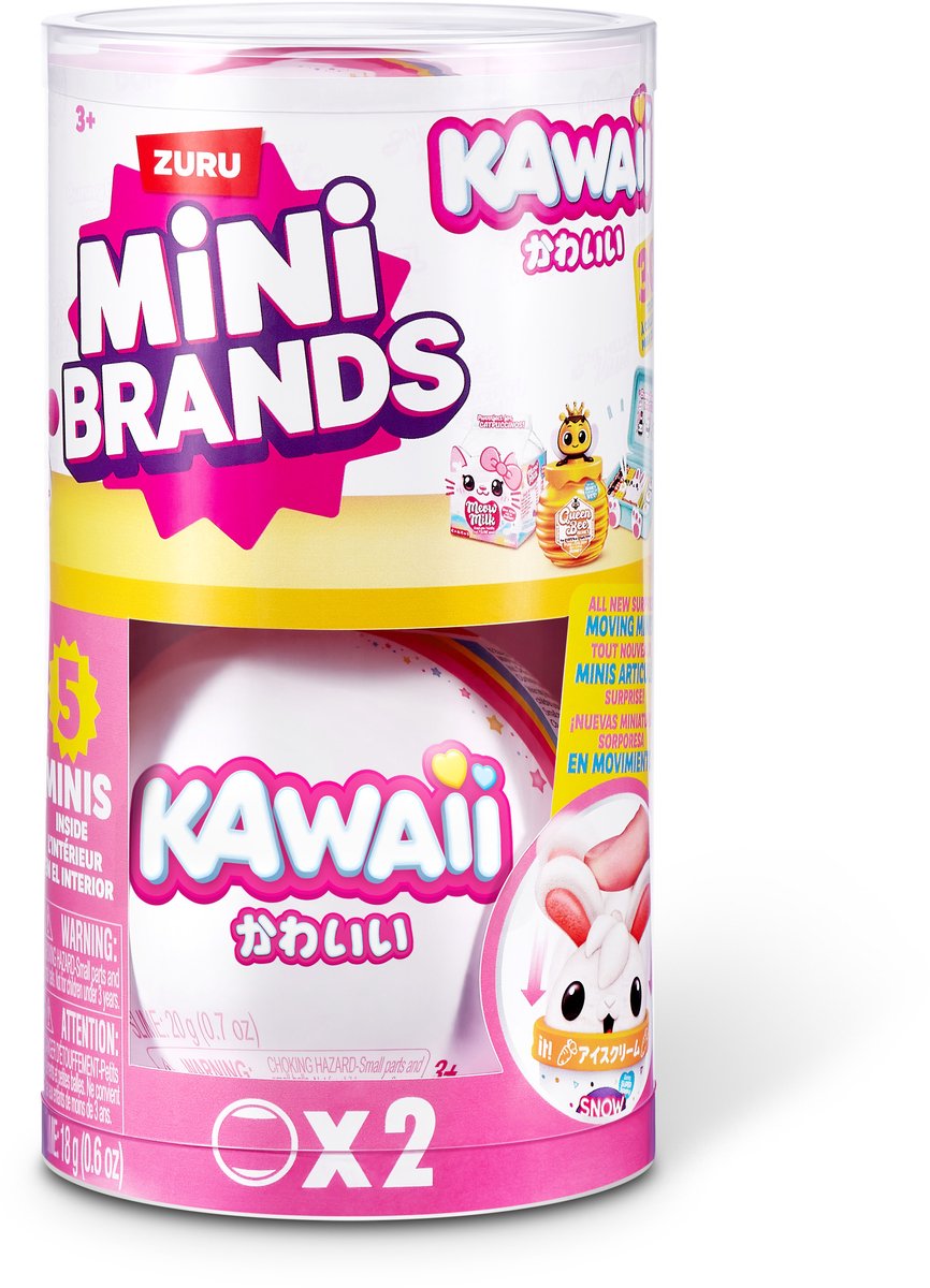 Mini Brands Verpakking met 2 capsules met kawaii capsule van zuru