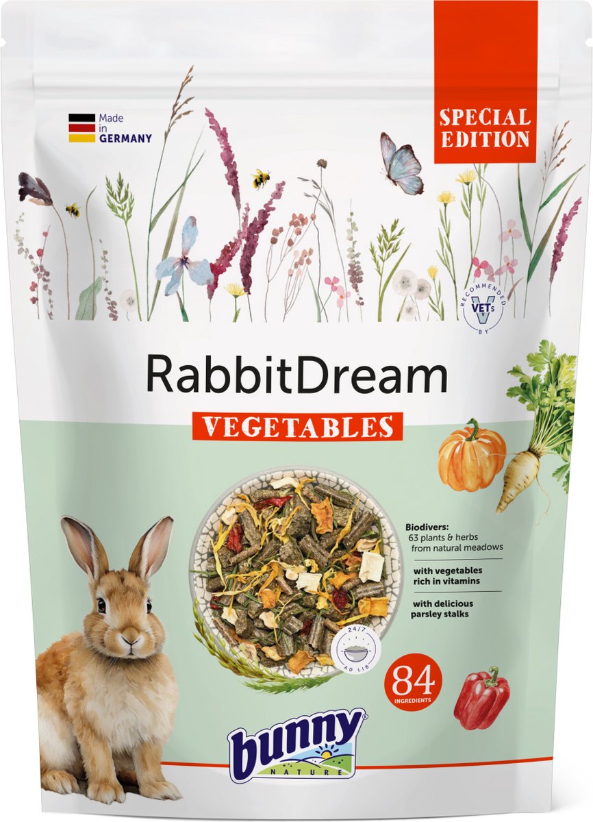 Bunny Nature - konijnendroom - special edition vegetables - 1,5 kg