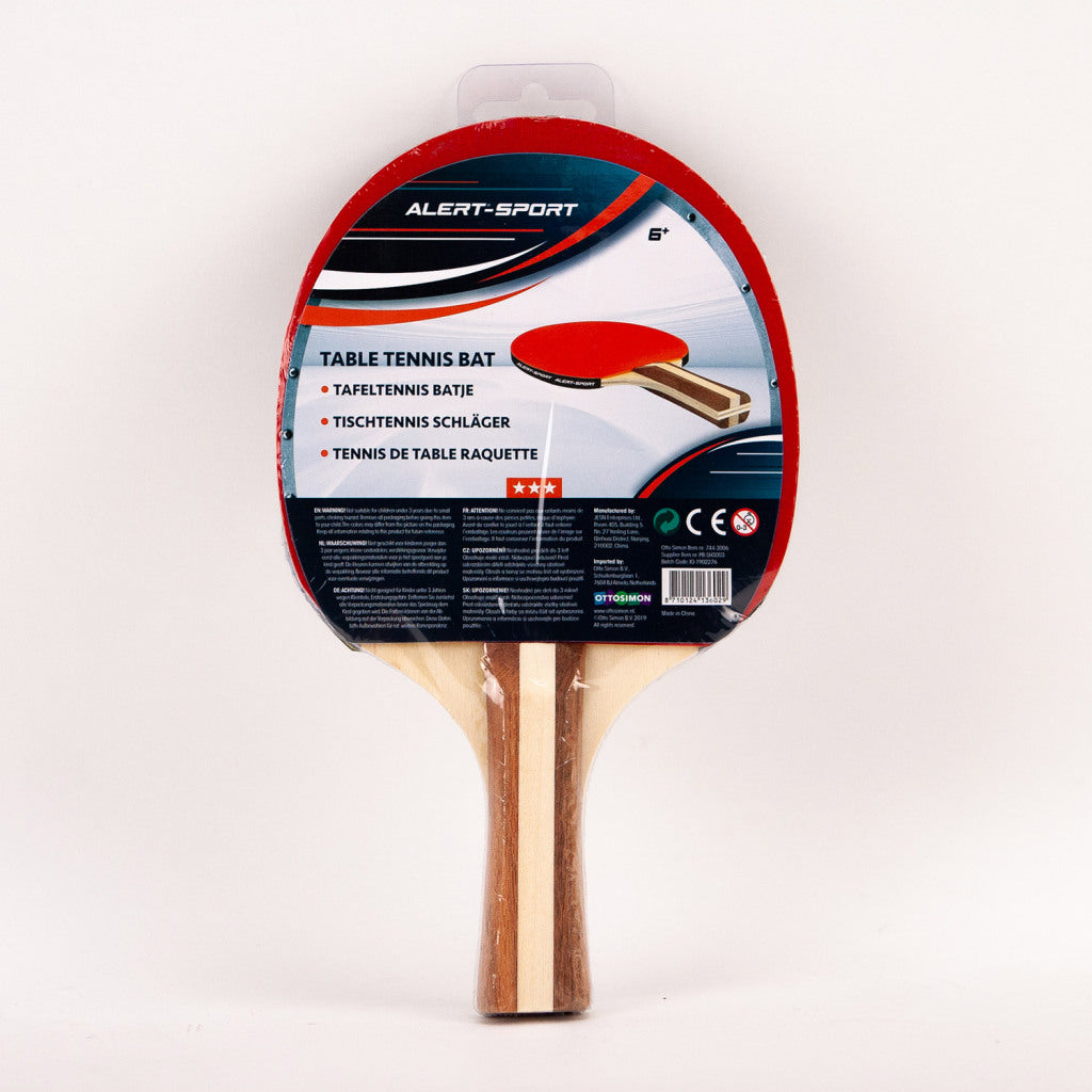 ALERT sport 3 sterren tafeltennis batje hout rubber