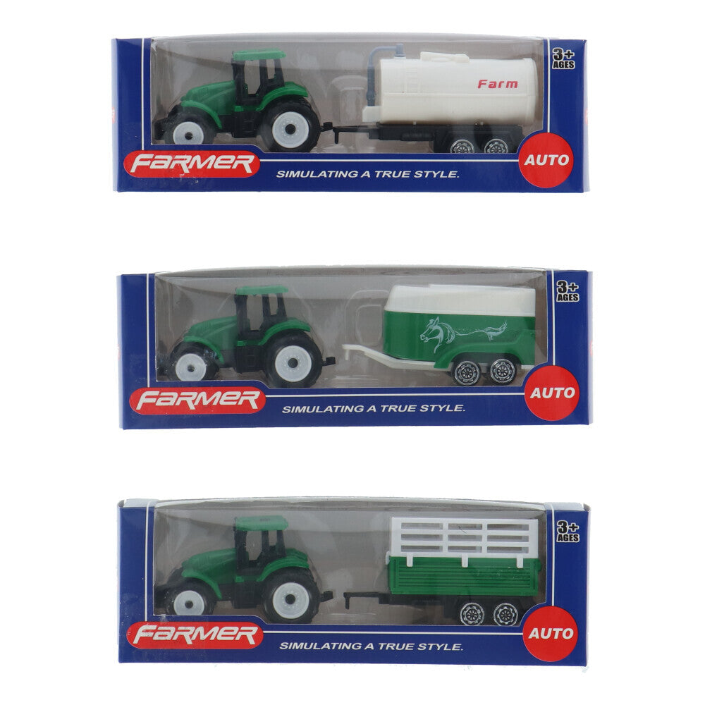 Overige Merken Tractor met aanhanger assorti
