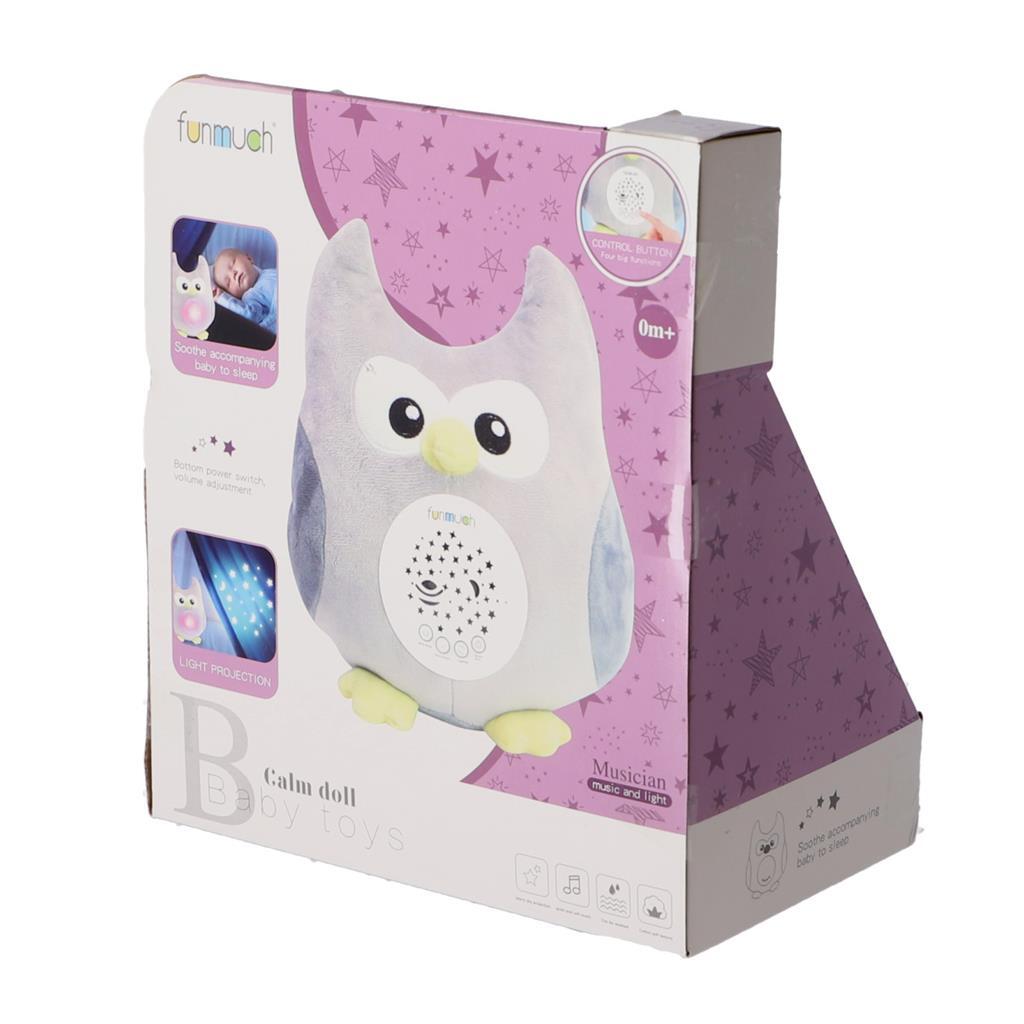 Overige Merken Knuffelprojector uil + licht en geluid