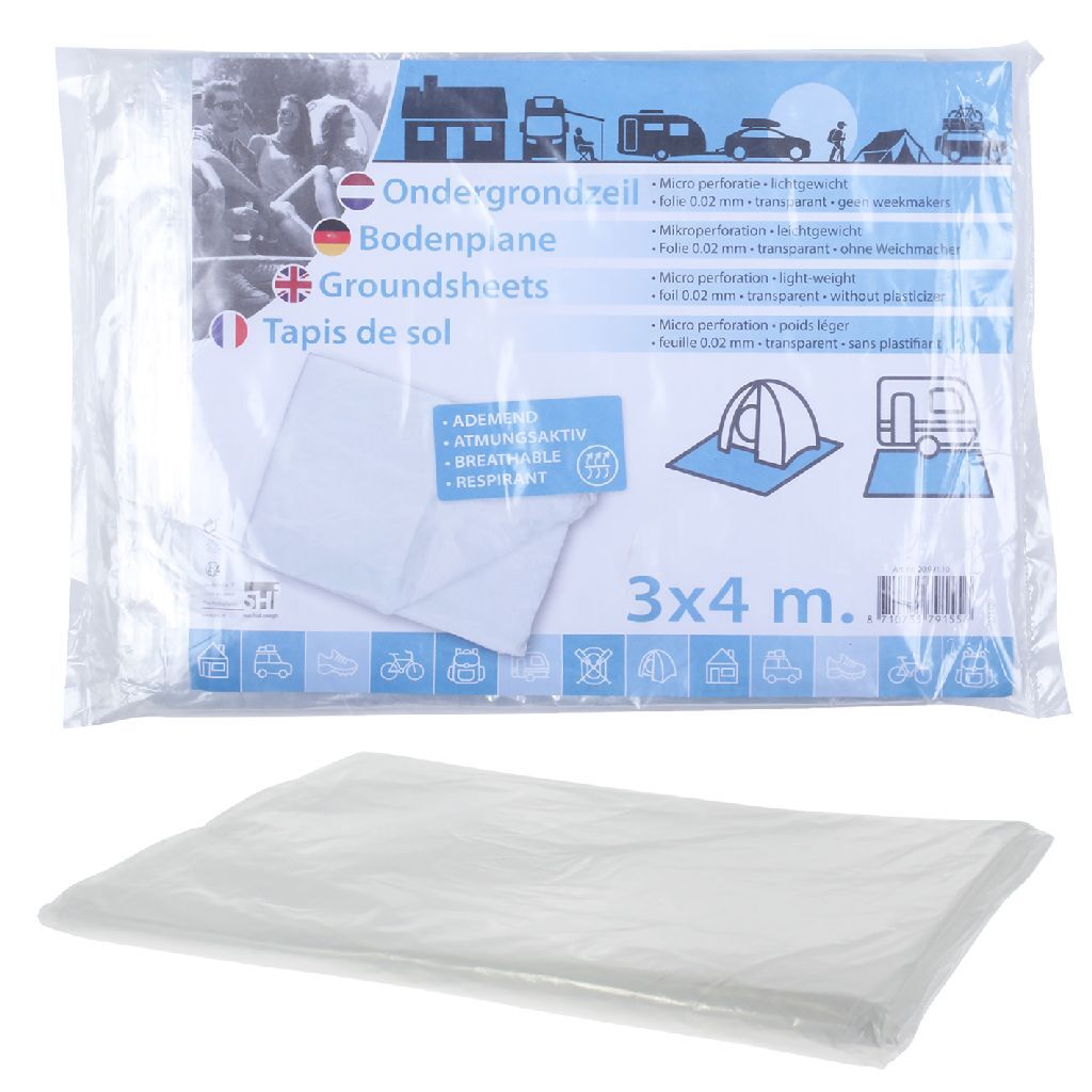 Basic Folie grondzeil 3x4 m transparant