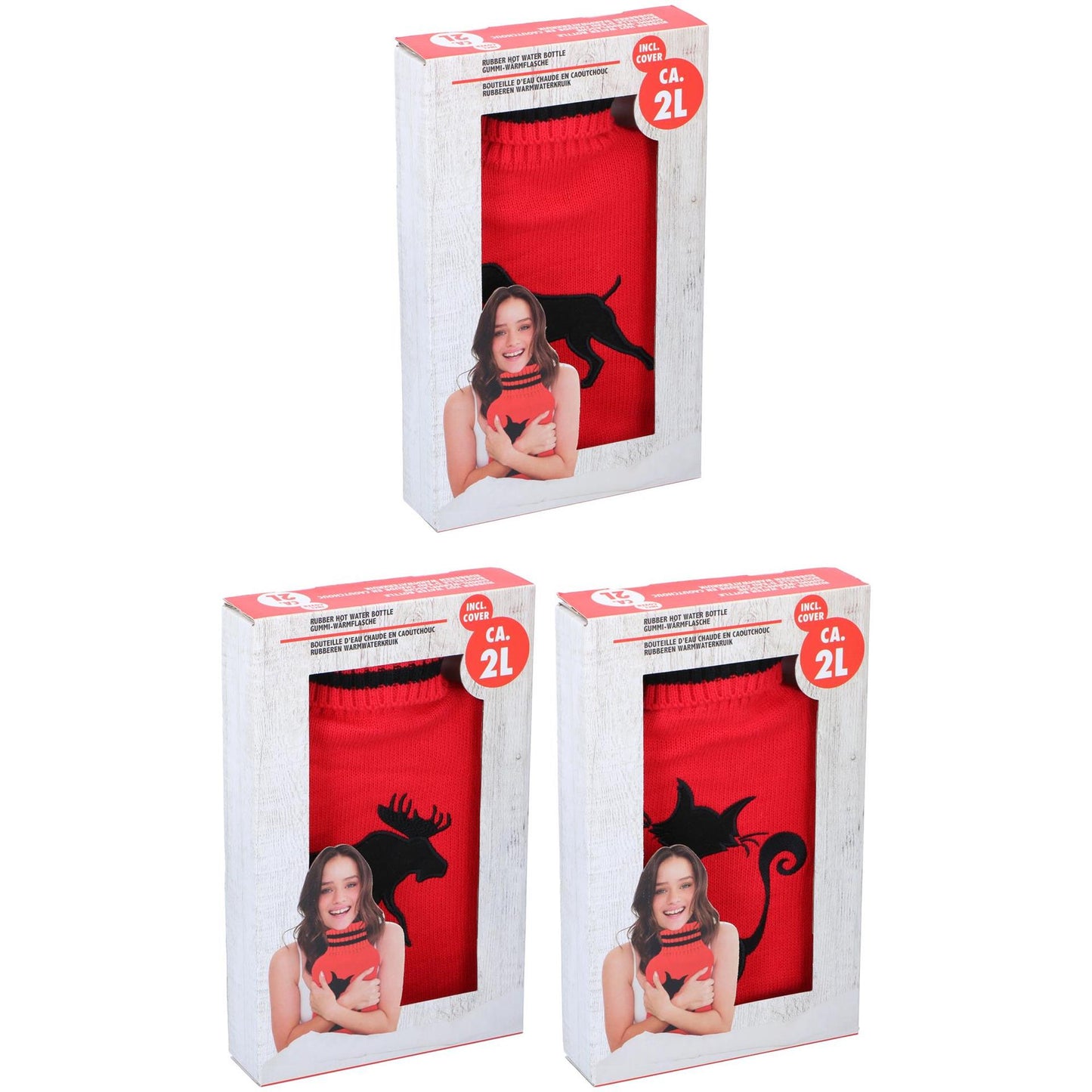 Lifetime Warmwaterkruik met gebreiden hoes 2l