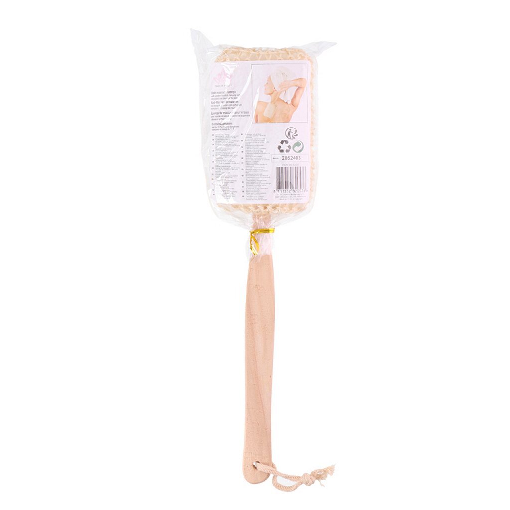 Basic Massagespons met houten handvat