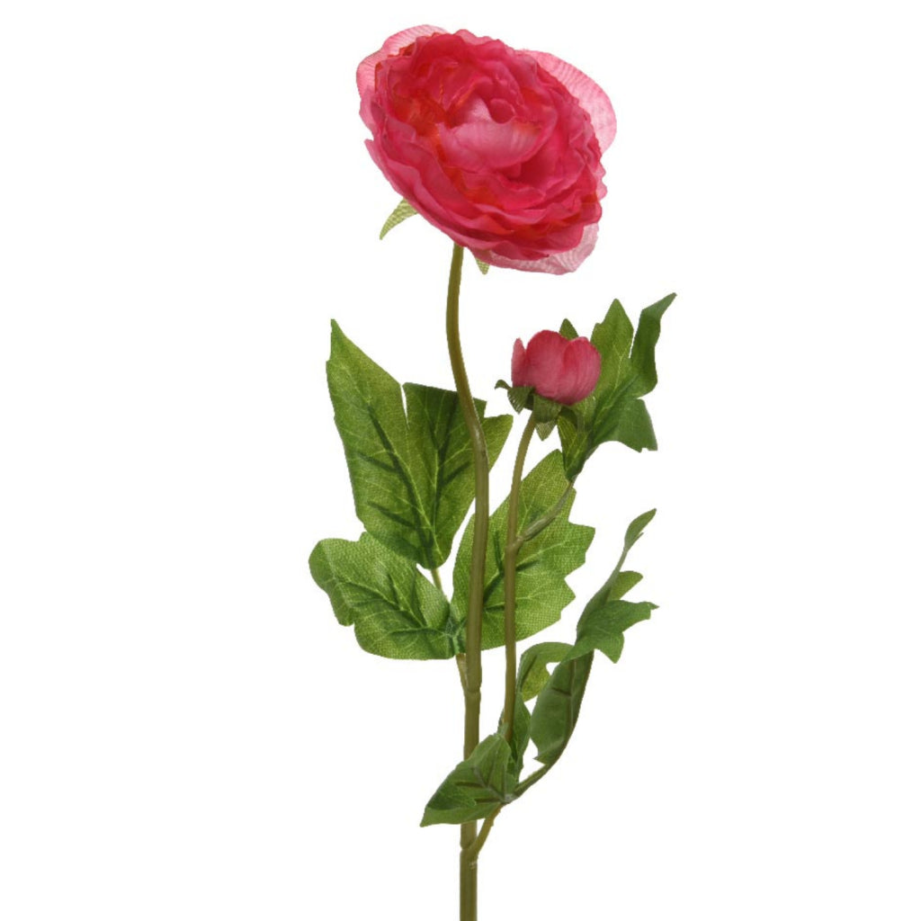 Basic Kunstbloem ranonkel 57 cm rood