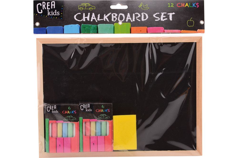 Bongers Speelgoed Crea kids krijtbord 29x21 cm met acc
