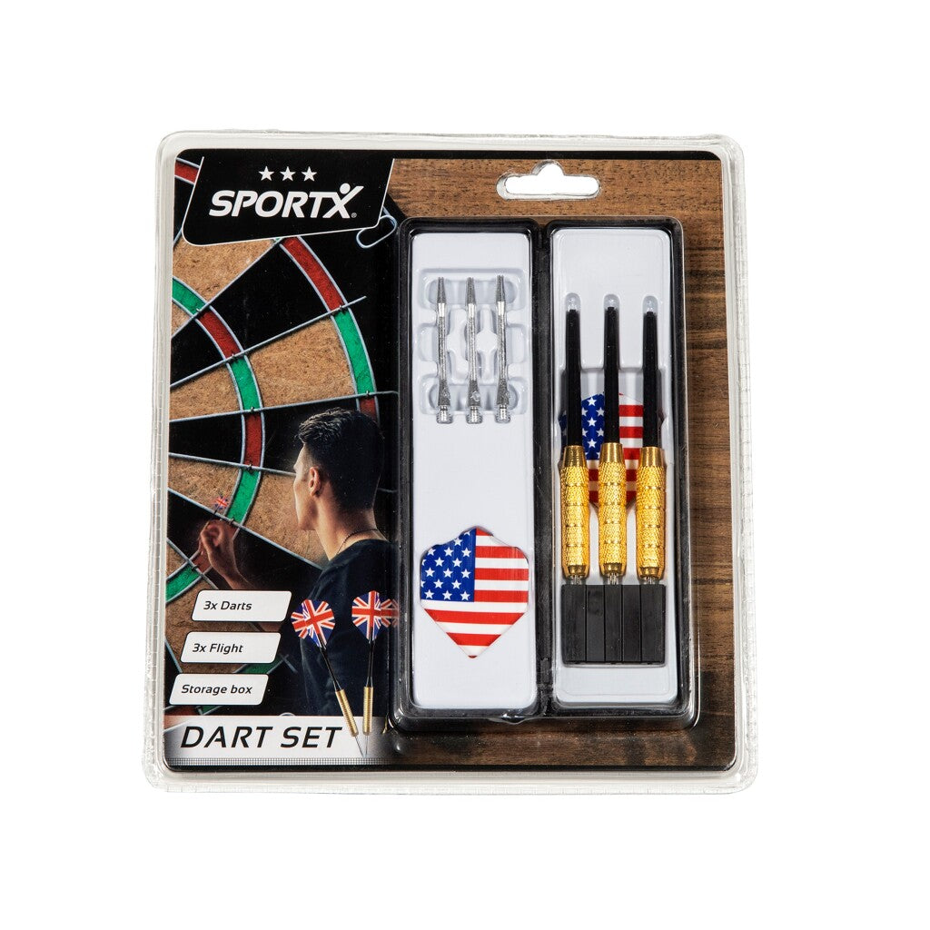 SportX dart set in opbergbox