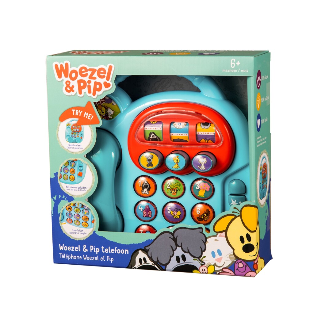 Rubo Toys Woezel en pip telefoon met geluid