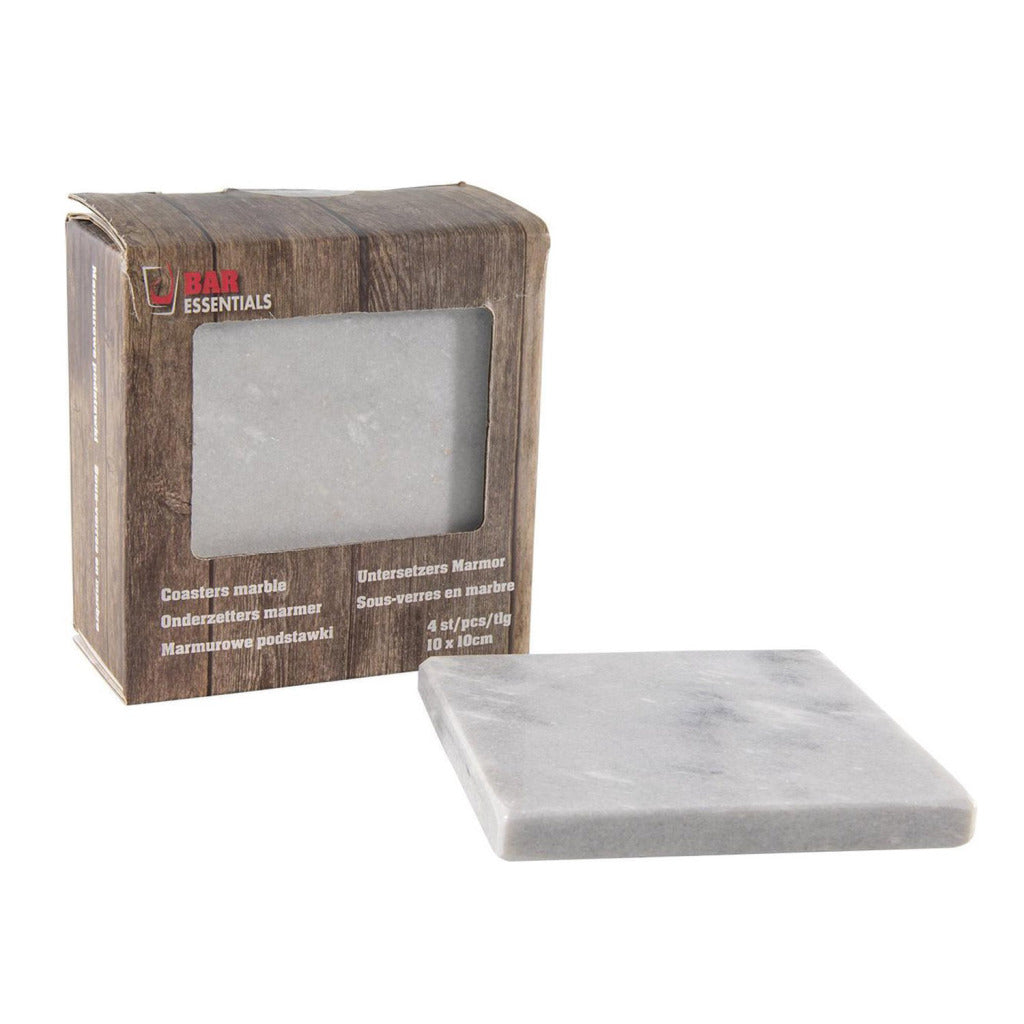 Overige Merken Marmeren onderzetters 10x10 cm 4 stuks