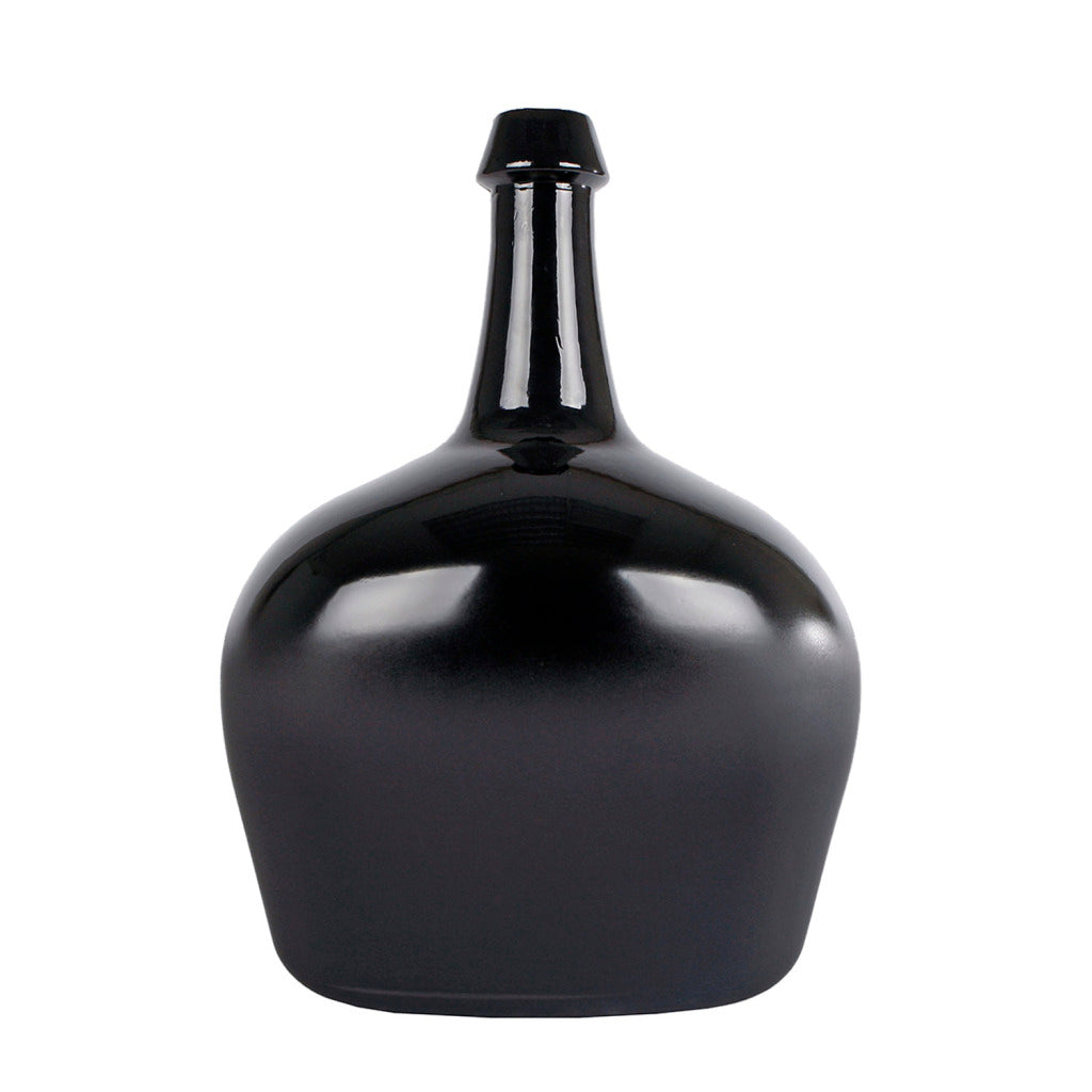 Diversen Vaas graffa victoria l mat glanzend zwart 27x20x38 glas