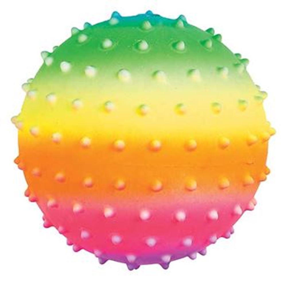 Bal Spiky rainbow 20 cm.