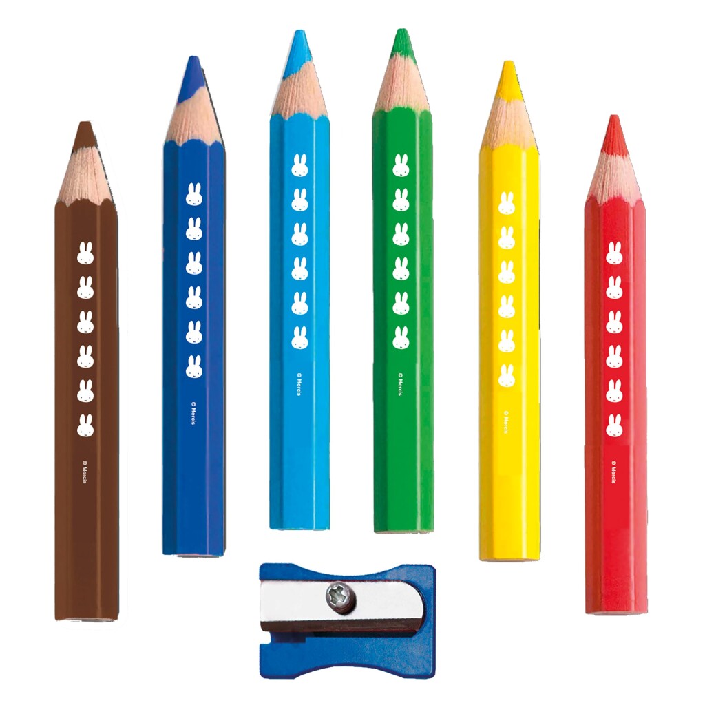 Bambolino Toys Nijntje kleurpotloden 6 stuks + puntenslijper