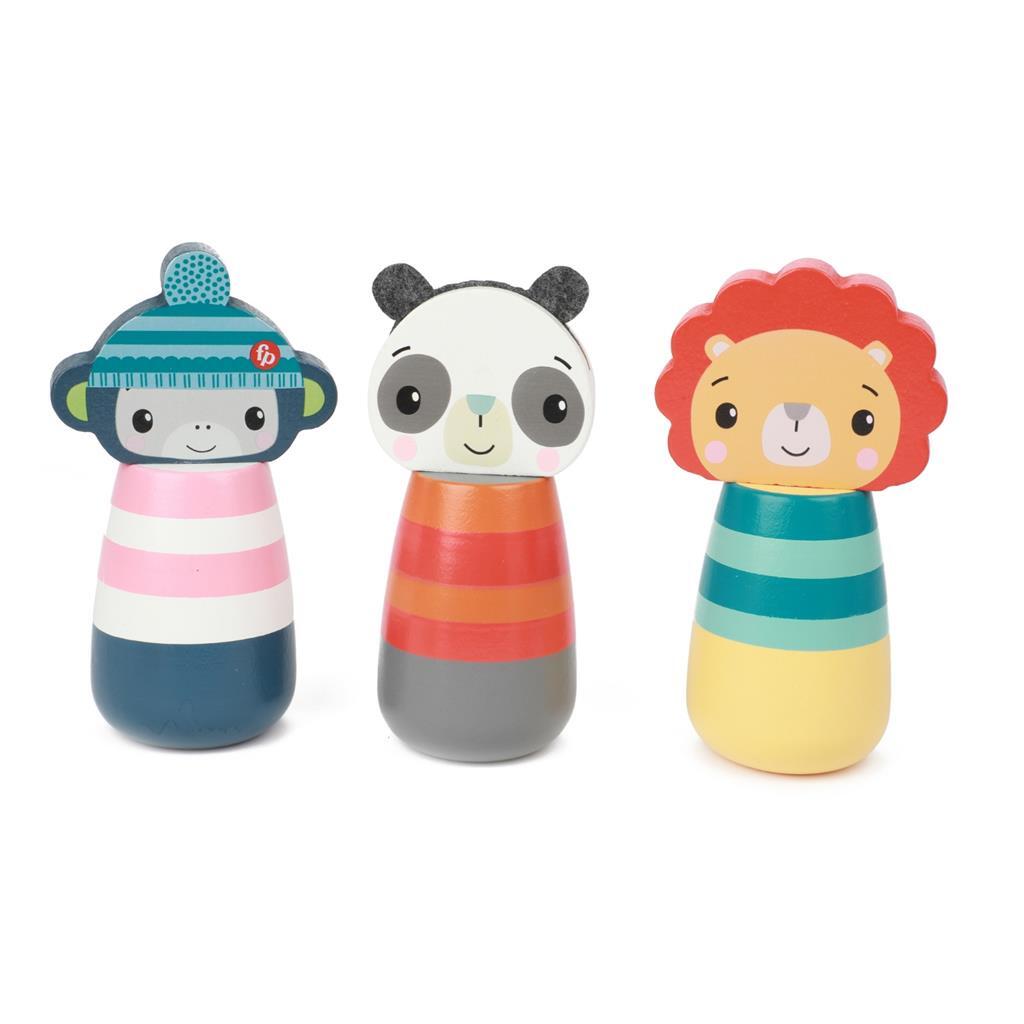 Fisher Price houten kegelspel dieren