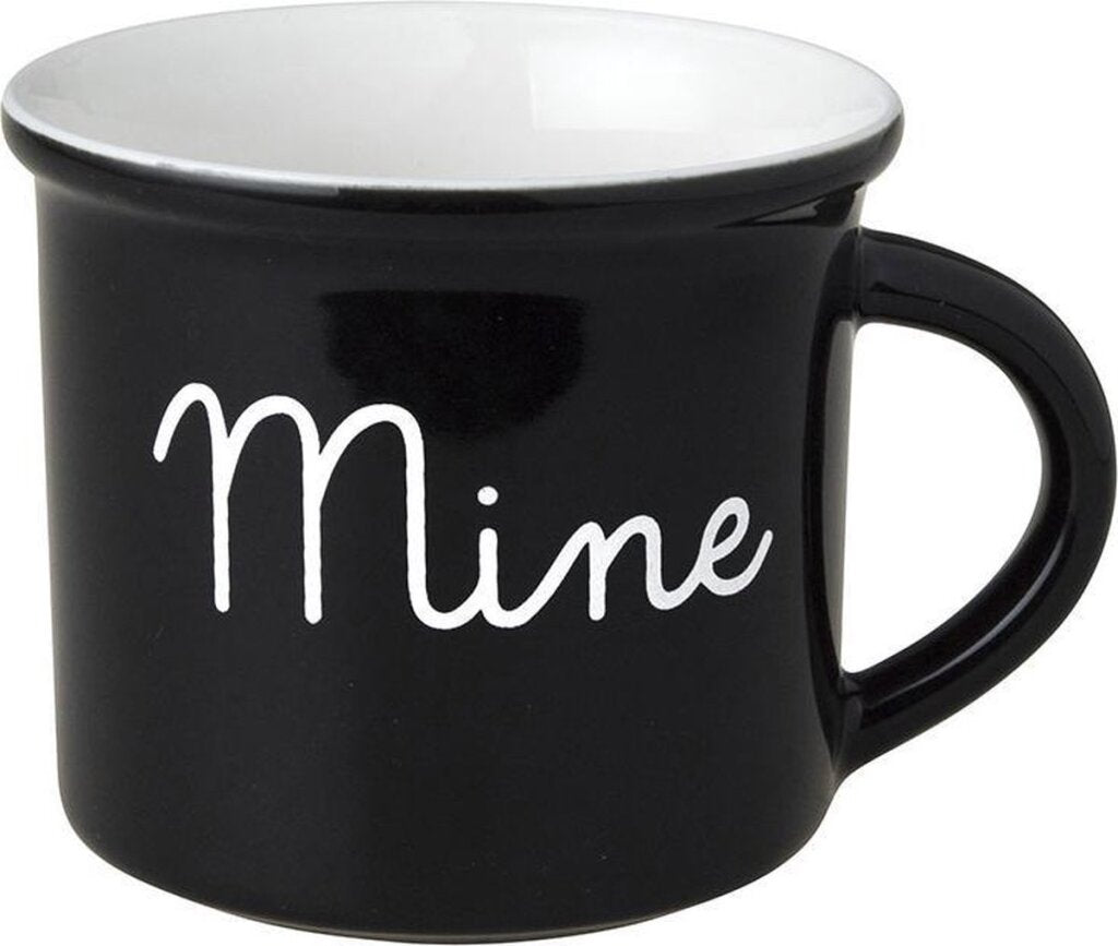 Dutch Rose zwart wit beker mine zwart