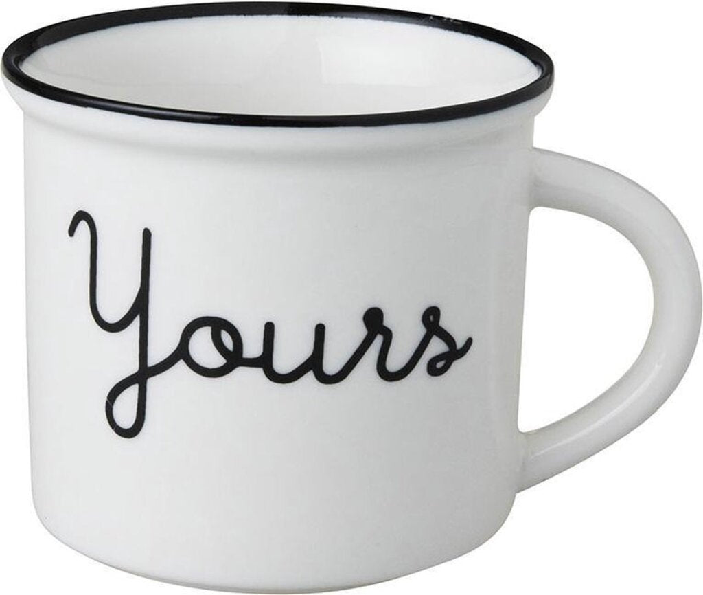 Dutch Rose zwart wit beker yours wit