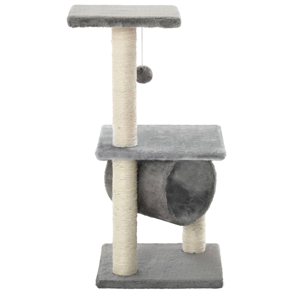 VidaXL Kattenkrabpaal met sisal krabpalen 65 cm grijs