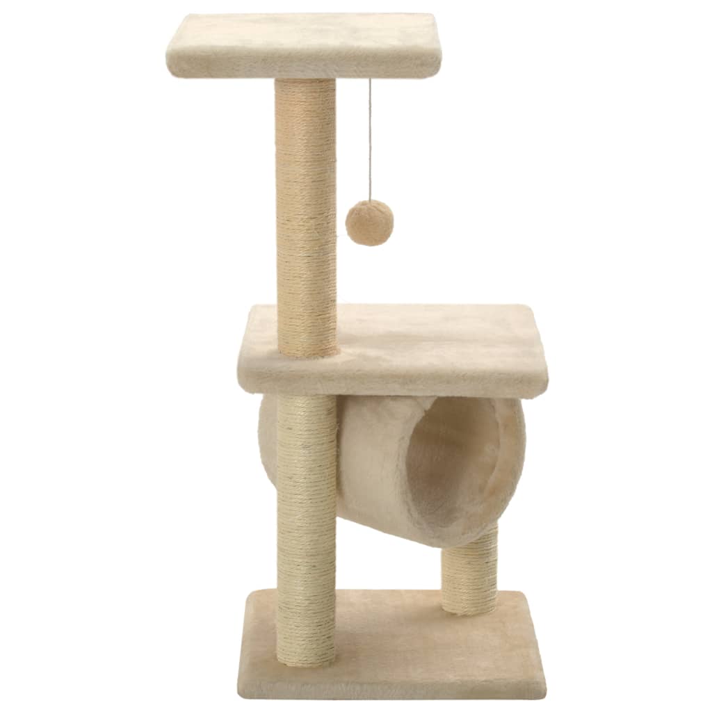 VidaXL Kattenkrabpaal met sisal krabpalen 65 cm beige