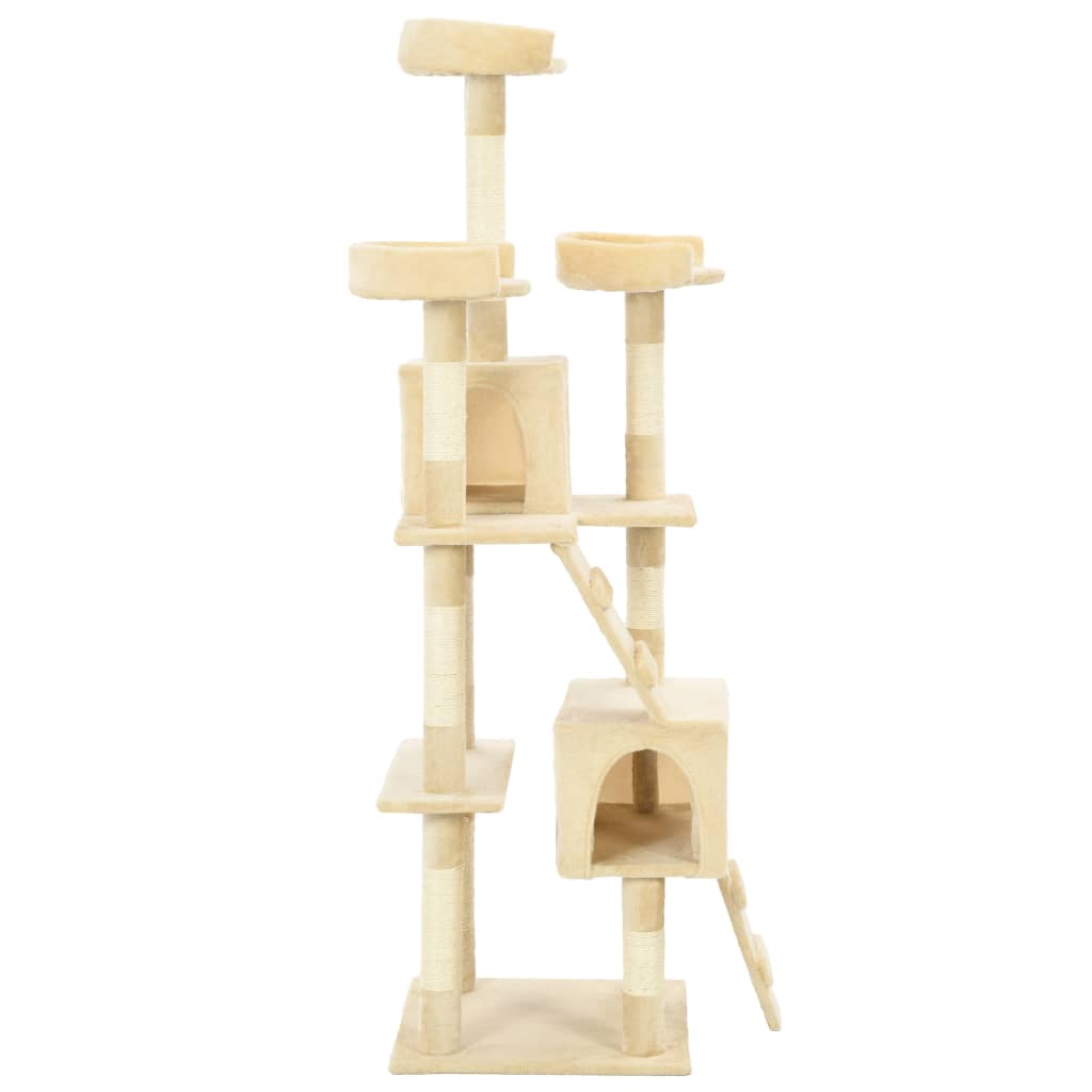 VidaXL Kattenkrabpaal met sisal krabpalen 170 cm beige