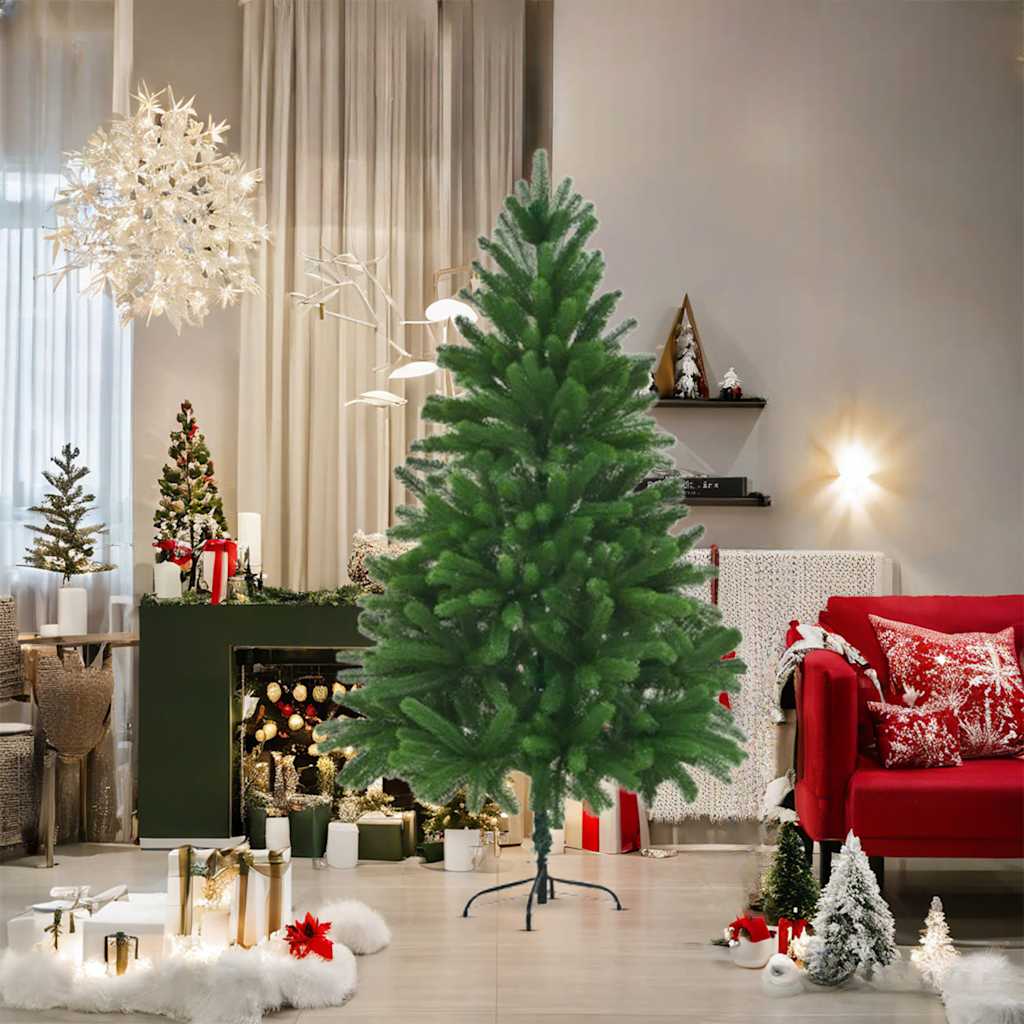 VidaXL Kunstkerstboom met levensechte naalden 180 cm groen