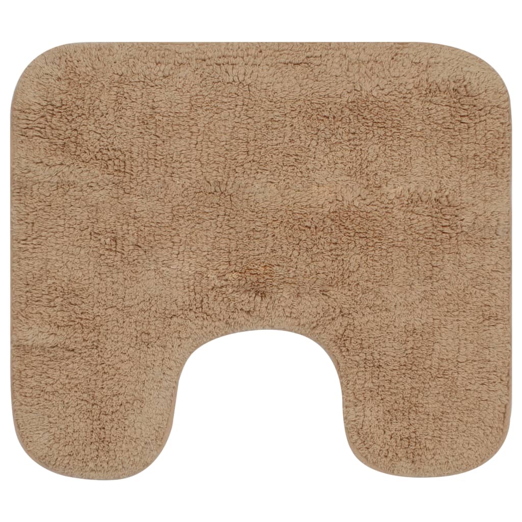 VidaXL Badmattenset stof beige 2-delig