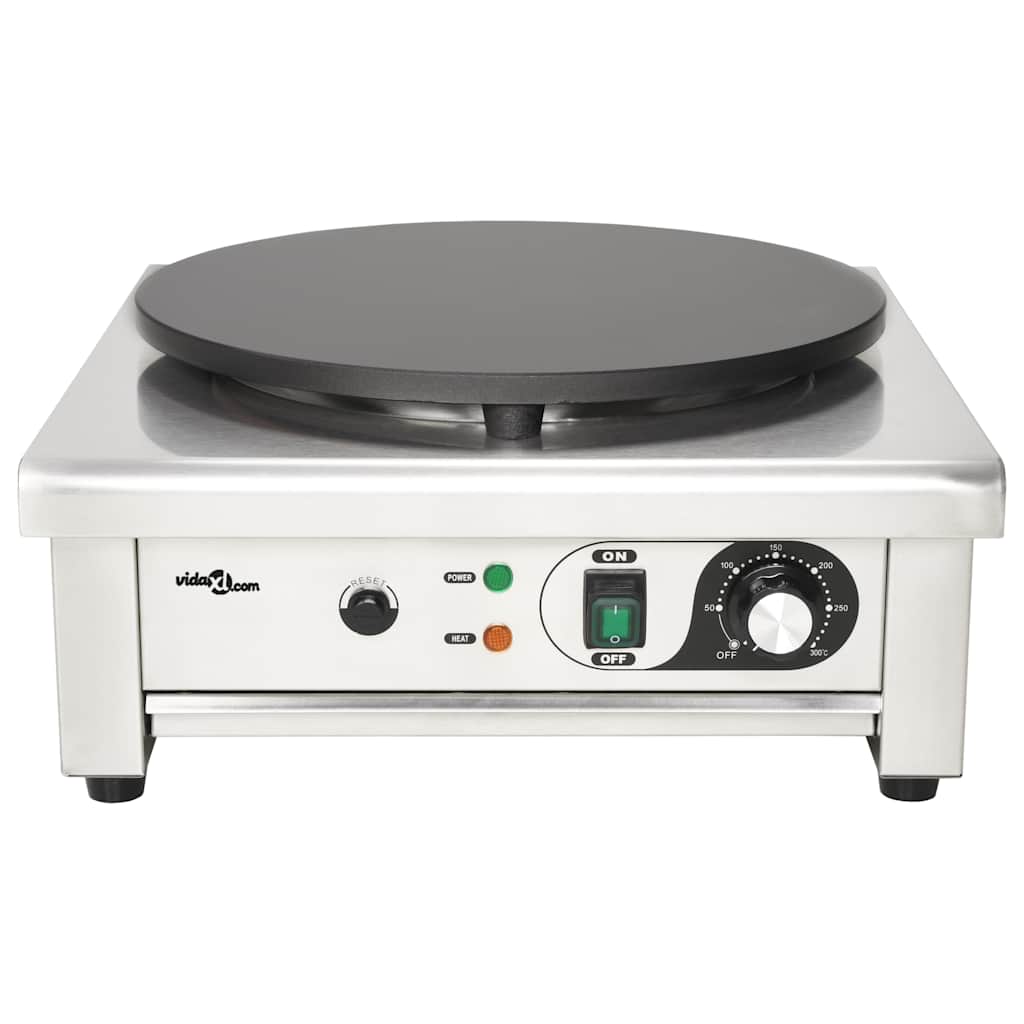 VidaXL Elektrische crêpemaker met lekbakje 40 cm 3000 w