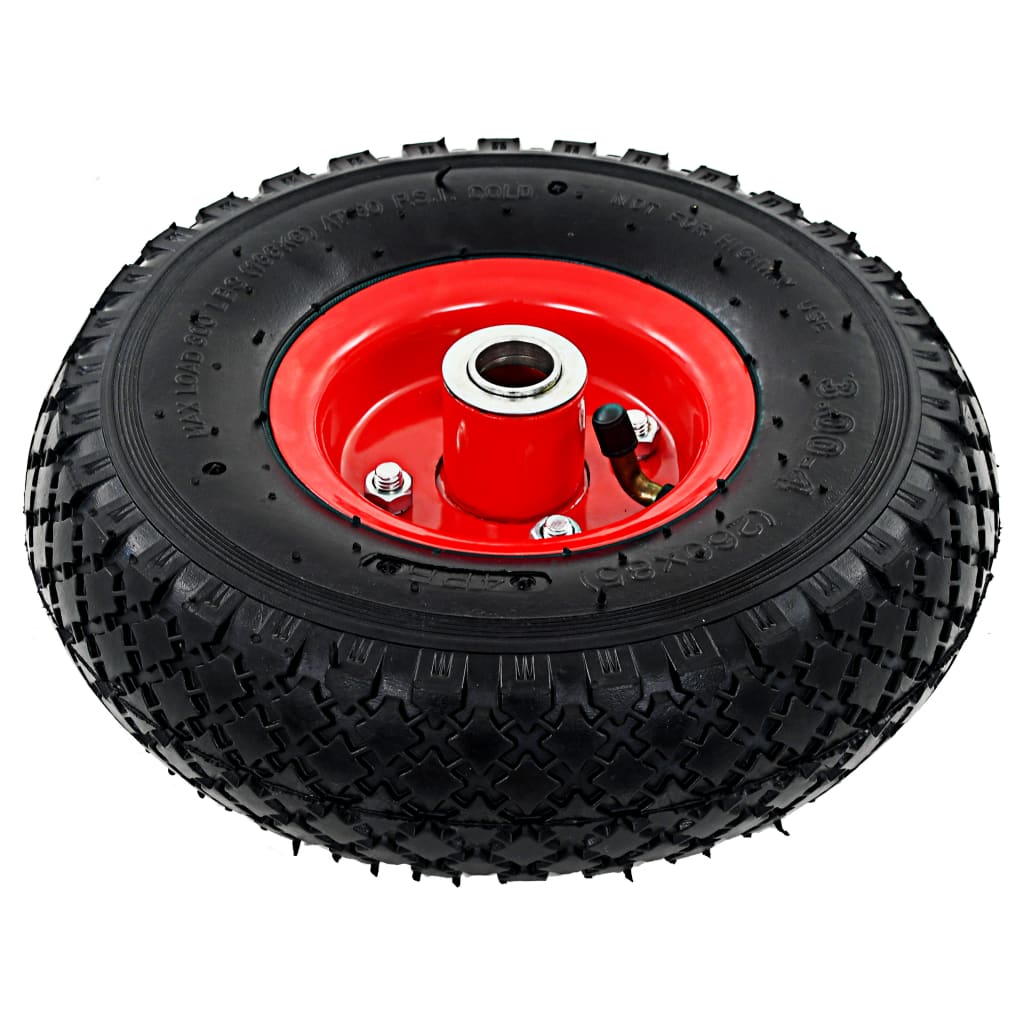 VidaXL Steekwagenwielen 2 st 3,00-4 (245x82) rubber