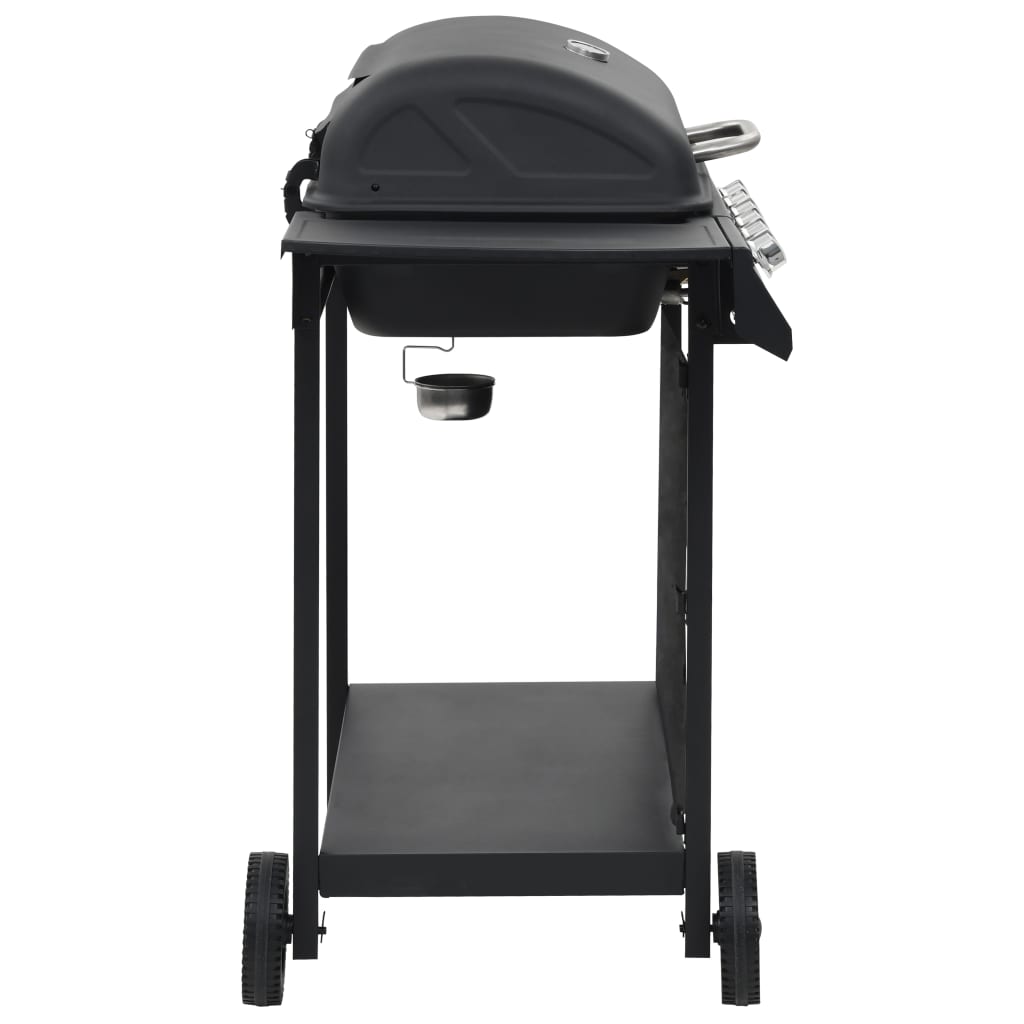 VidaXL Gasbarbecue met 6 kookzones staal zwart
