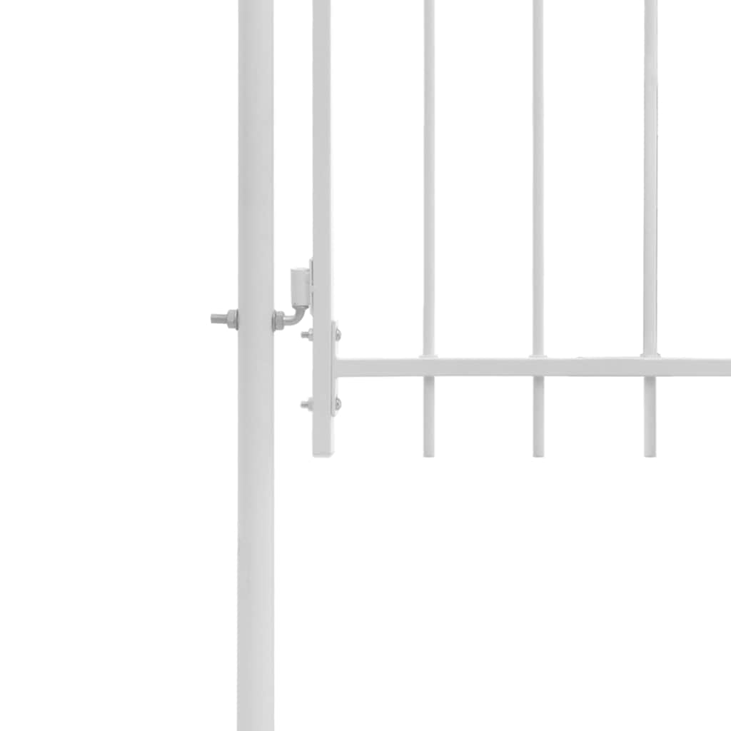 VidaXL Tuinpoort staal 1x2,25 m wit