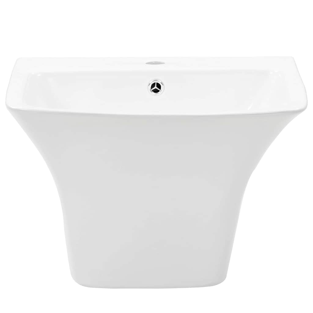 VidaXL Wasbak wit 53 x 44 x 37 cm geglazuurd keramiek