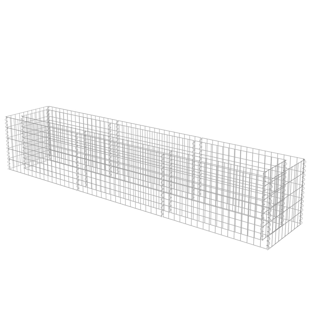 VidaXL Gabion plantenbak verhoogd 270x50x50 cm gegalvaniseerd staal