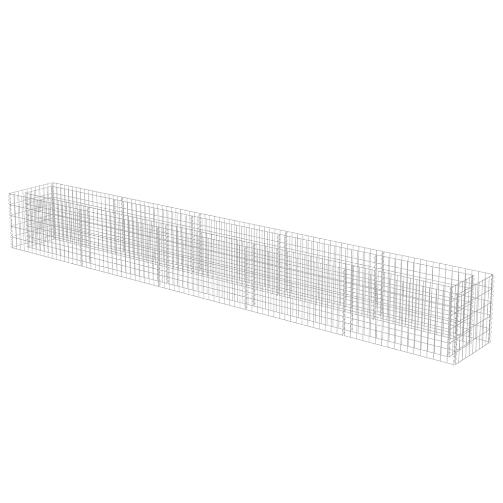 VidaXL Gabion plantenbak verhoogd 450x50x50 cm gegalvaniseerd staal