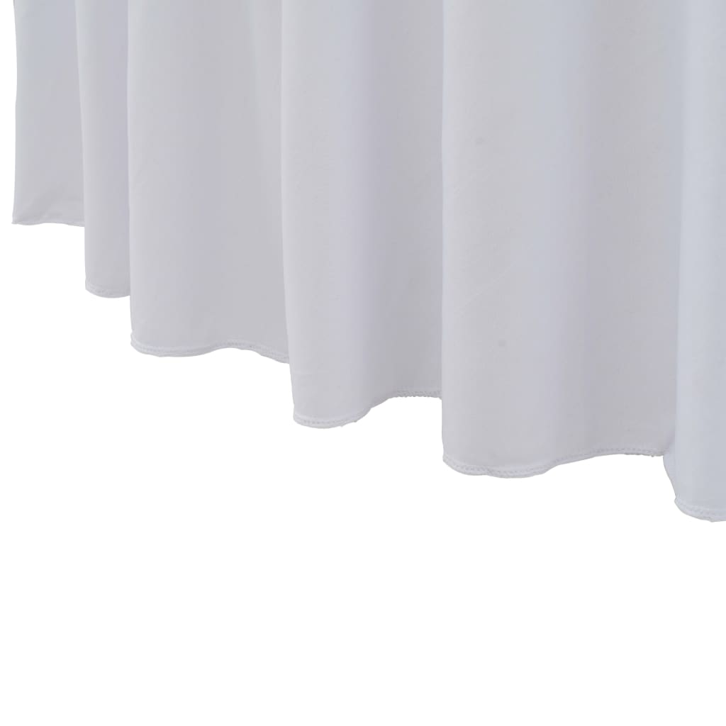 VidaXL 2 st tafelhoezen stretch met rok 120x74 cm wit