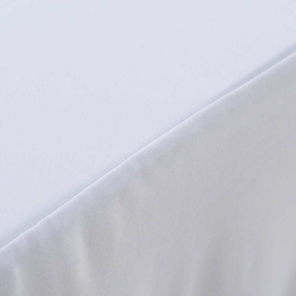 VidaXL 2 st tafelhoezen stretch met rok 183x76x74 cm wit