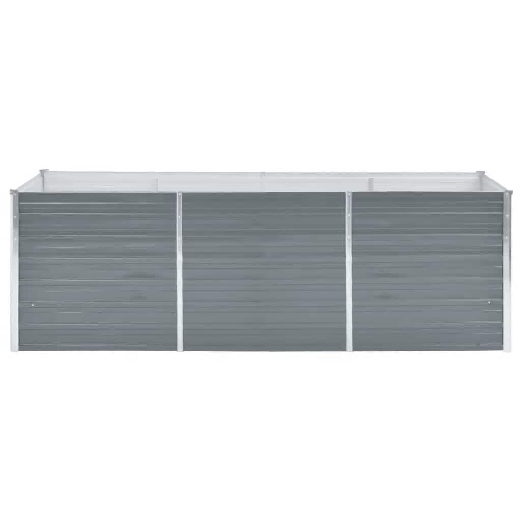 VidaXL Plantenbak verhoogd 240x80x77 cm gegalvaniseerd staal grijs