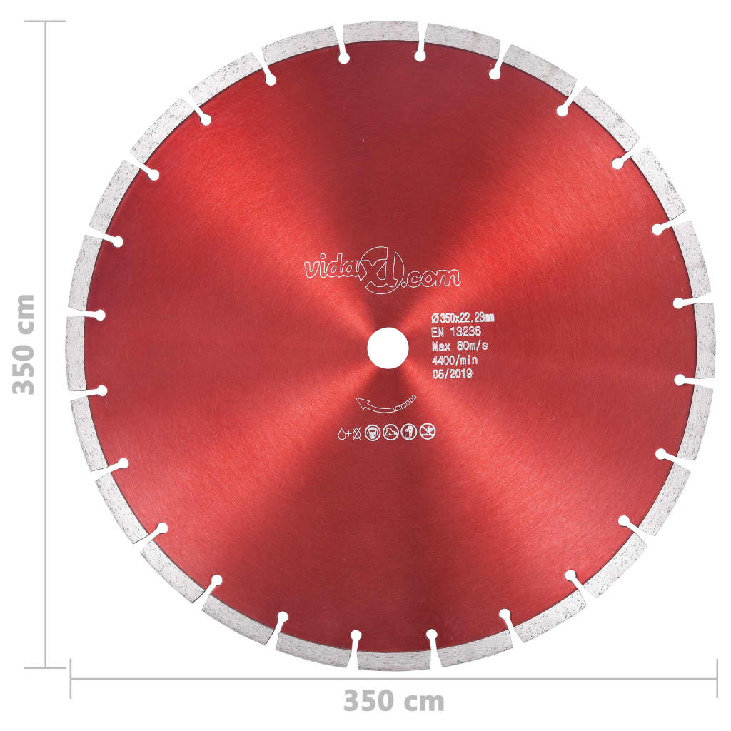 VidaXL Diamantzaagblad 350 mm staal