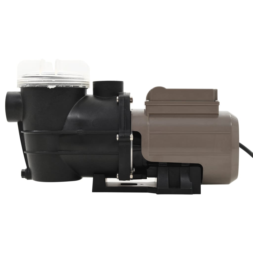 VidaXL Zwembadpomp met timer 0,25 pk 8000 l u zwart