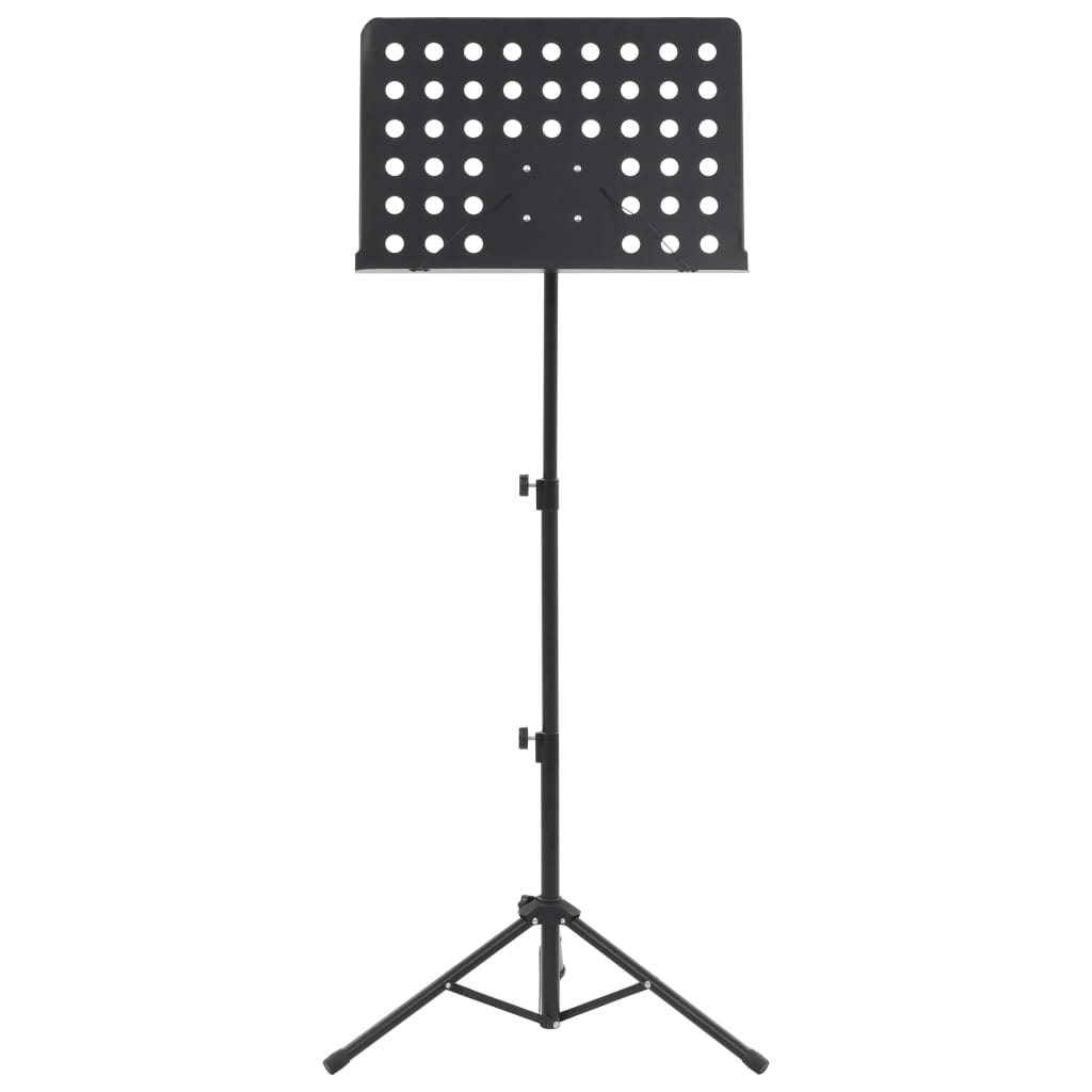 VidaXL Muziekboekenstandaard staal zwart