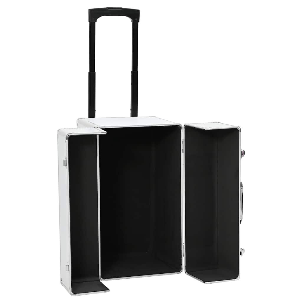 VidaXL Pilotentrolley 47x39x27 cm aluminium zilverkleurig