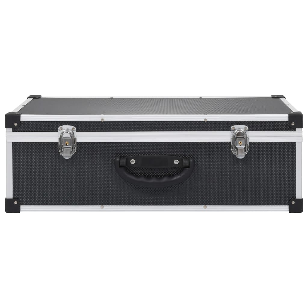VidaXL Cd-koffer voor 80 cd's aluminium abs zwart