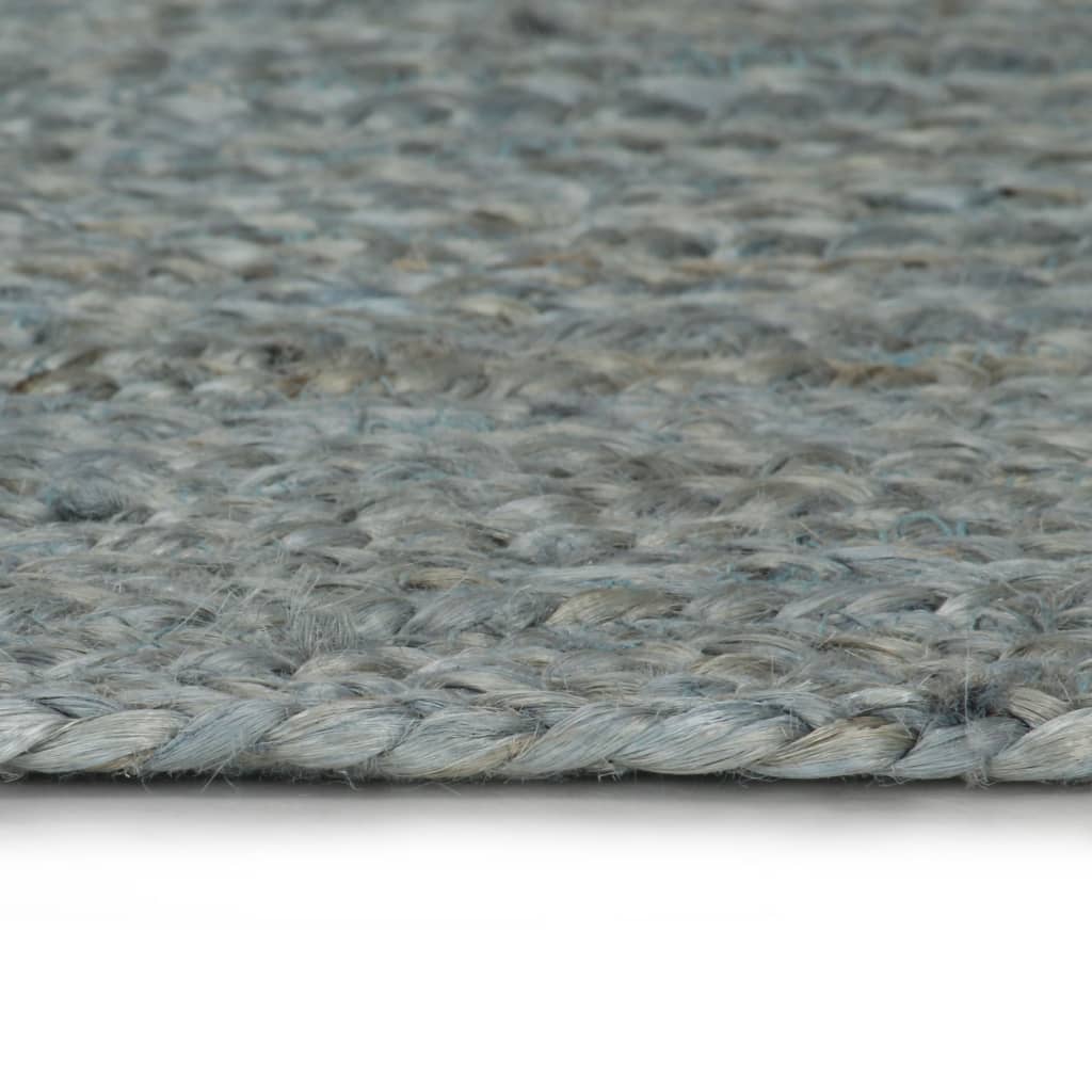 VidaXL Vloerkleed handgemaakt rond 120 cm jute olijfgroen