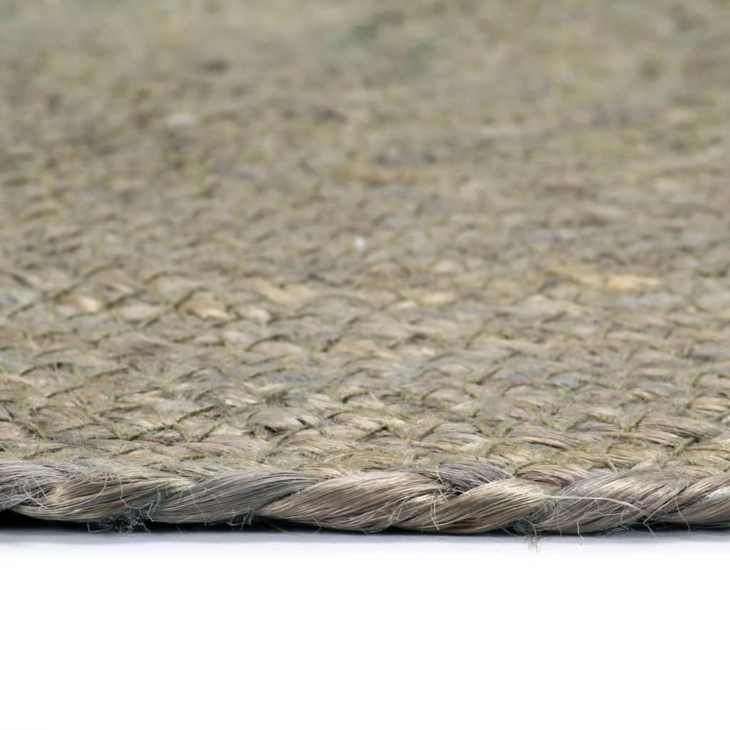 VidaXL Placemats 6 st rond 38 cm jute effen grijs