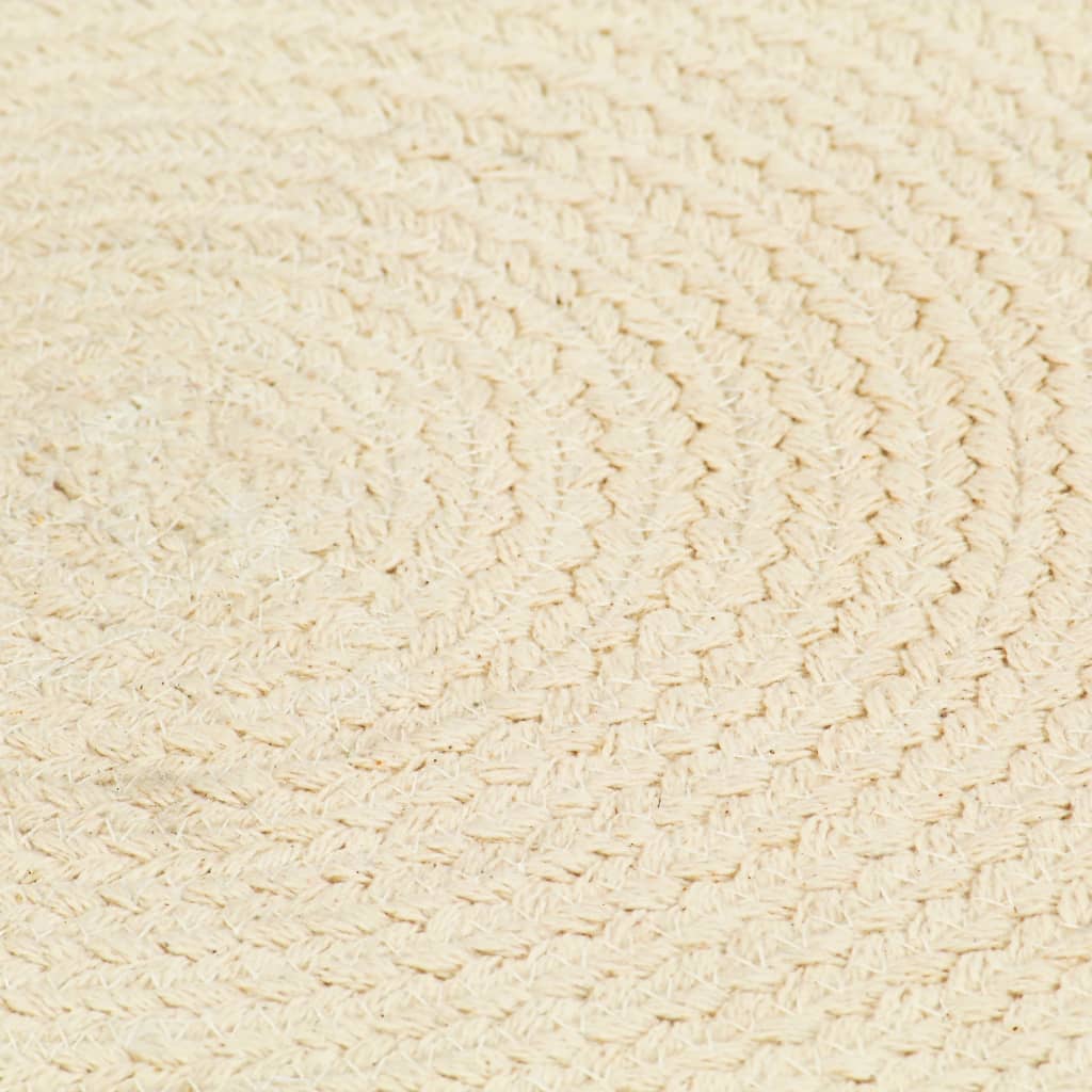 VidaXL Placemats 4 st rond 38 cm katoen natuurlijk