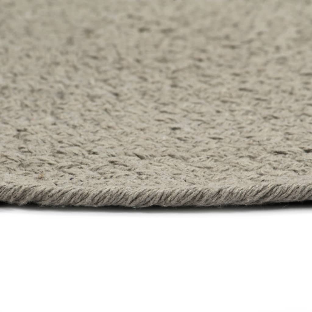 VidaXL Placemats 6 st rond 38 cm katoen effen grijs