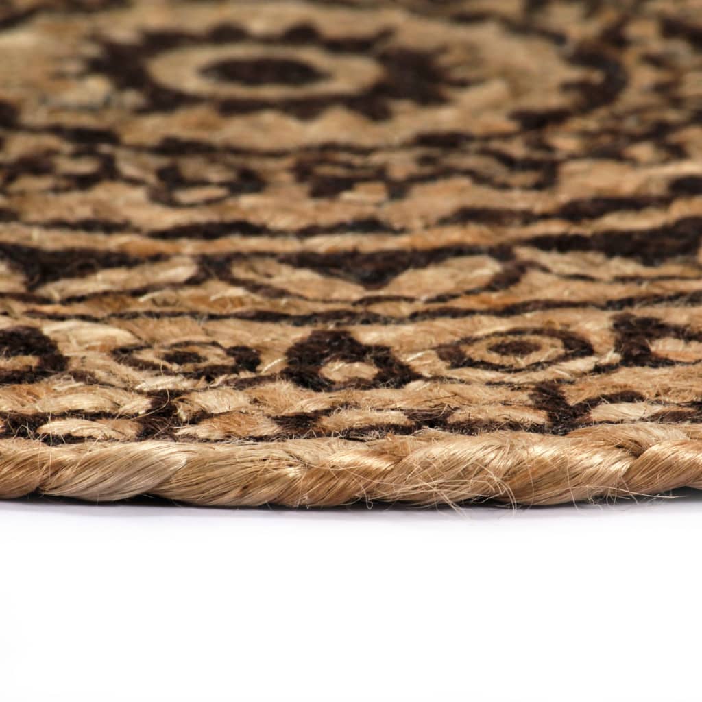 VidaXL Placemats 6 st rond 38 cm jute donkerbruin